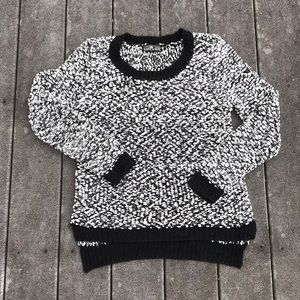 Black & White Fluffy Sweater